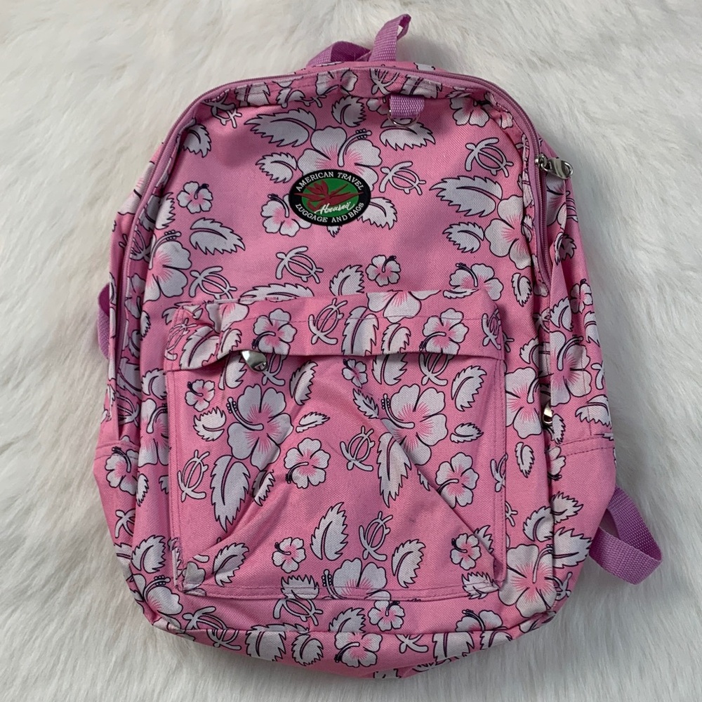 Adorable Pink Floral Kids Backpack